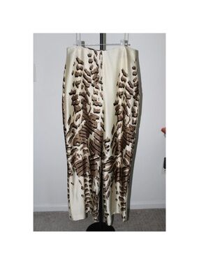 Silvia tcherassi wide leg abstract animal print pants